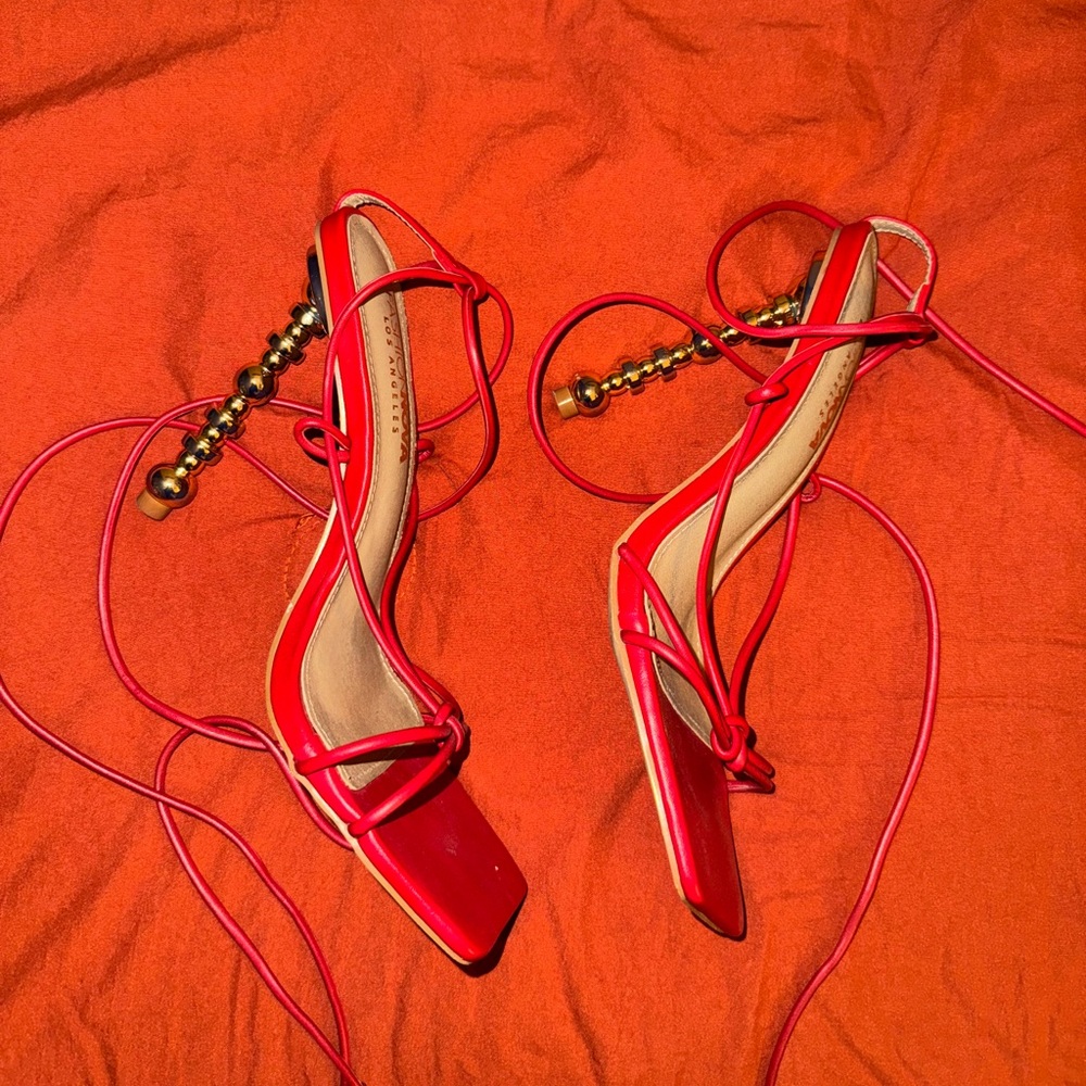 Strappy heels